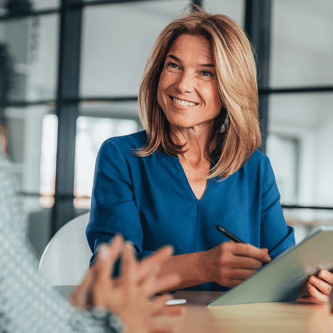 Meeting with a client