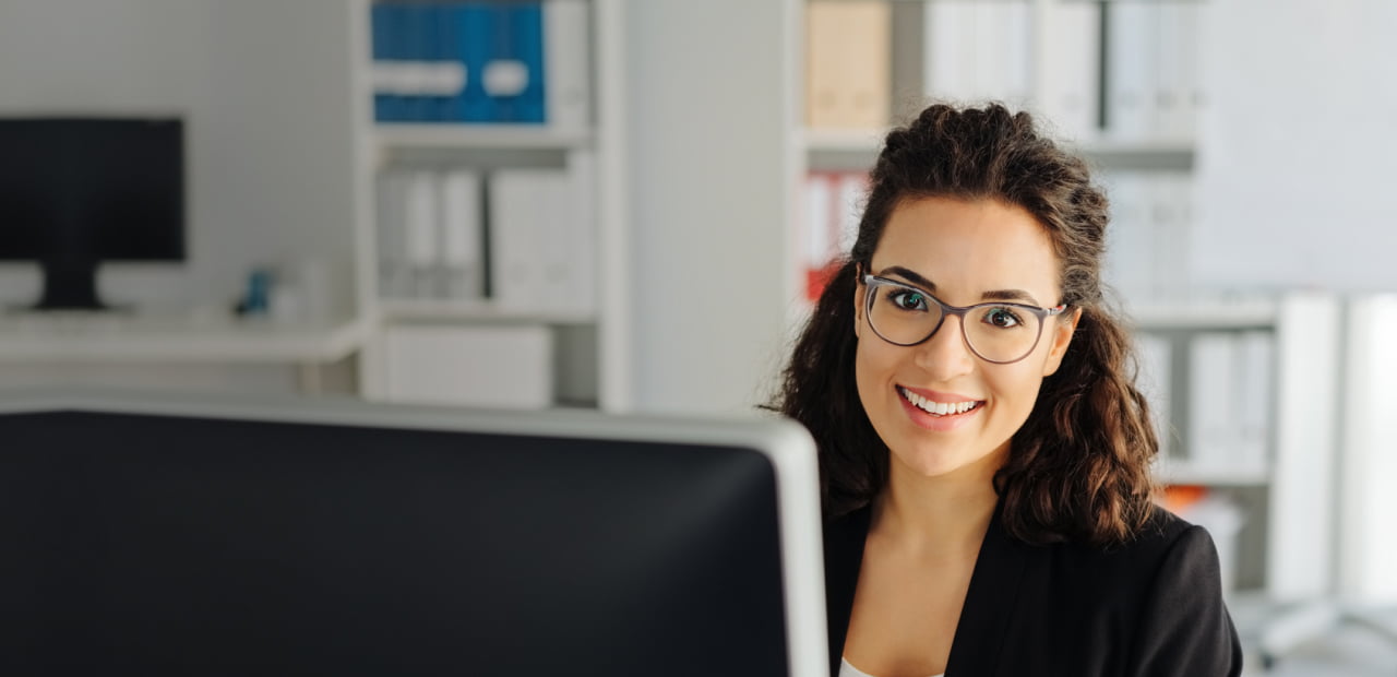 smiling female professional