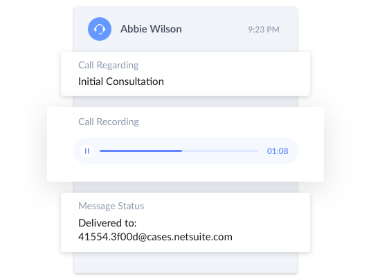 LEX call recording screen