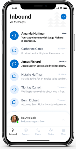Inbound mobile screen